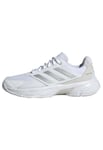 adidas Femme Courtjam Control 3 Tennis Shoes Chaussures, Cloud White/Silver Metallic/Grey One, 39 1/3 EU