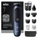 Braun - All-in-One Series 7, 11-i-1 Groomingsett, AIO7540 - Black / Deep Blue