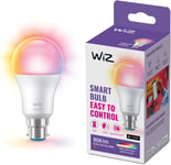 WiZ Smart Colour Bulb, A60, 8.5W, Colour, Motion Sensor with App, Connected WiFi