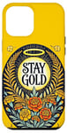 Coque pour iPhone 14 Pro Max Stay Gold Illustration Souci et verge d'or