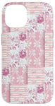 iPhone 14 Light Pink Flowers & Bows Gingham Coquette Girly Aesthetic Case