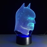 Batman 3D-lampa för rum och sovrum, dekorativ nattlampa