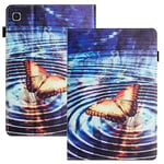 LSPCASA Housse Tablette pour Samsung Galaxy Tab S6 Lite SM-P610/P615 PU+TPU Coque Tablette Samsung Tab S6 Lite Réveil/Veille Automatique Coque Samsung Tab S6 Lite Papillon