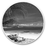 2 x Vinyl Stickers 30cm (bw) - Madagascar Beach Ocean Tropical  #35355