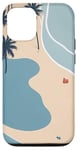 Coque pour iPhone 14 Blue Tropical Beach : vagues, sable, nuages, scène, paysage