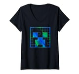 Minecraft Creeper Tie Dye Big Face V-Neck T-Shirt