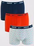 Nike 3pk Trunk Boxers- Multi, Multi, Size L, Men