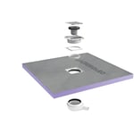 Jackon Receveur de douche à carreler Aqua Centré 1200x1200x40mm siphon horizontal offert (4512090 + 4512007)