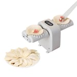 MoYouno Double Head Dumpling Maker Press,Automatic Electric Dumpling Maker Machine,2 Mode Automatic Dumpling Maker,USB Charging Power Supp, Easy to Operate,for Kitchen Pastry Making (Grey)