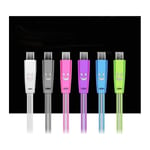 Cable Smiley Micro Usb Pour Enceinte Bose Soundlink Color Ii Led Lumière Android Chargeur Usb Smartphone Connecteur - Rose Pale