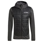 adidas Men's Terrex Multi Hybrid Insulated Hooded Jacket, Black, L