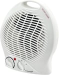 312) Fan Heater 2KW 2000W Portable SILENT Electric White Hot & Cold Air Upright