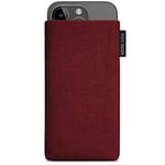 Adore June Classic Bordeaux-Rouge Housse de Protection Compatible avec iPhone 15 14 / iPhone 15 14 Pro, Pochette Établie Résistant Textile avec Affichage Nettoyage Effet