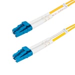 StarTech.com Câble Fibre Optique de 25m Duplex Monomode LC à LC (UPC) OS2, 9/125µm, 100G, Cordon Fibre Optique, Câble LSZH