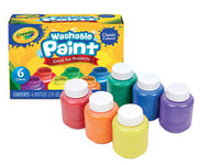 CRAYOLA Washable Paints - Assorted Colours (Pack of 6) | Perfect for Any Arts & Crafts Needs - Easily Washable | Ideal for Kids Aged 3+ Packaging May Vary