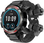 Montre Intelligente Avec Écouteurs Tws Earbuds 1.43'' Amoled Écran Tactile Fitness Tracker Nfc Pression Artérielle Fréquence Cardiaque Moniteur De Sommeil Répondre/Prendre Un Appel (Noir)