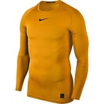 Nike Men Pro Long Sleeve Top - University Gold/Black, X-Large