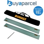 2x DeWalt DWS5022 1.5m Guide Rail for DWS520 Plunge Saws + Carry Bag + Connector