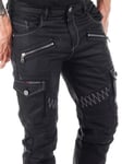 Cipo & Baxx Blizzard Command Cargo Jeans - Jet Black