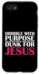 Coque pour iPhone SE (2020) / 7 / 8 Dribble avec but Dunk pour joueur de basket-ball Jésus Christ