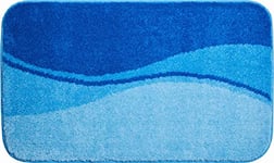 Linea Due Tapis de Bain 3D, Ultra Doux et Absorbant, Antidérapant, 5 Ans de Garantie, Flash, Tapis de Bain 70x120 cm, Bleu