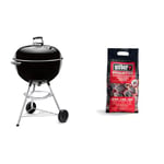 Weber 1331004 Bar B Kettle Barbecue à Charbon Noir 57 cm & Briquettes de Charbon de Bois, Noir, 4 kg