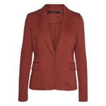 Veste de blazer coupe ajustée FEMME Vero Moda rouge brique col à revers