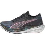 Puma Deviate Nitro Elite 2 Womens Running Shoes Black Carbon Plated Run Trainers