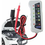 Lrapty - Testeur de batterie automobile,Voyant led haute précision 6V 12V Analyseur de batterie automatique - Testeurs de tension avec poignée