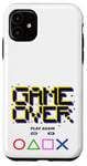 Coque pour iPhone 11 Game Over Vintage Retro Jeux Vidéo Gaming