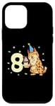 Coque pour iPhone 12 mini Je suis 8 avec lynx - anniversaire enfant 8 ans