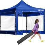 VEVOR Tonnelle Étanche Tente Pop-up Jardin Pavillon 3x3 m Parois Latérales Bleu