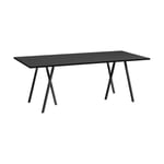 HAY Loop Stand incl. support matbord 92,5x200 cm Black-black linoleum-black ash