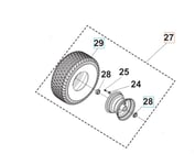 Hjulkit TS 112, TS 114, TC 215T, TC 220T, TS 112, TS 114, TS 215T, TS