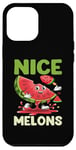 Coque pour iPhone 12 Pro Max Joli jeu de mots à la pastèque I Nice Melons