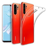 plexiglas och mjuk silikon fodral för Huawei p30 pro