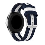 Samsung Galaxy Watch 46mm Armband i nylon, blå/vit