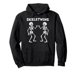 Skeletwins Matching Halloween Twins Funny Skeletons Boy Girl Pullover Hoodie