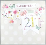 Daughter - you're only 21 once.....LARGE Beautiful 21st Birthday Hallmark Card.