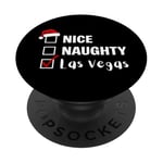 Nice Naughty Las Vegas - Père Noël amusant jeu de Noël PopSockets PopGrip Adhésif