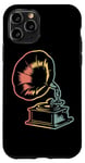 Coque pour iPhone 11 Pro Tourne-disque Oldschool Vintage Phonograph Gramophone