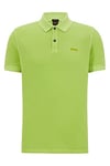 BOSS Mens Prime Cotton-piqué Polo Shirt in a Slim fit Green