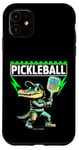 Coque pour iPhone 11 Un crocodile jouant au pickleball - Ambiances amusantes