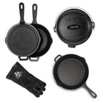 Kit 6 accessoires de cuisson en fonte pour le barbecue Pit Boss