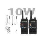 Talkie-walkie, puissance 10 W, communication longue portée, chargeur HD