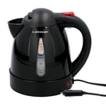 Dunlop Travel Kettle 24V - Black Electric Kettle 0.8L - Portable Car Kettle with Cigarette Lighter Socket - Thermal Protection and Dry Boil Protection - for Tea, Coffe, Soup and Noodles - Black