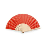 eBuyGB Folding Handheld Fan, Wooden Hand Fan, Wedding Party Accessory, Pocket Sized Fan for Wedding Gift, Party Favours, Summer Holidays, Mini Travel Fan Home Décor - Red (Pack of 20)