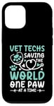 Coque pour iPhone 12/12 Pro Vet Techs Saving The World One Paw At A Time