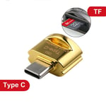 Adaptateur De Lecteur De Carte Sd Tf Pour Iphone Pour Système Ios 13 Ci - Dessus Lecteur De Carte Mémoire Otg Pour Ipad/Ipod Iphone 14 13 12 11 Pro Max Accessoires De Téléphon - Type Type-C Tf Gold