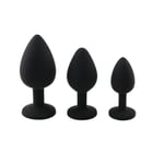 AUCUNE Sextoy,Plug Anal godemichet Prostate masseur gode adulte G Spot balle vibrateur jouets sexuels pour femme - Type Black-3Pcs #A